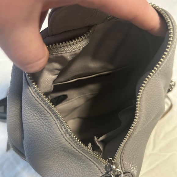 Rebecca Minkoff Gray Leather Mini Julian Backpack - Picture 3 of 3